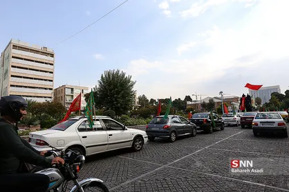 حرکت کاروان خودرویی فاتحان قدس بسیج دانشجویی قم در ۱۳ دی ماه