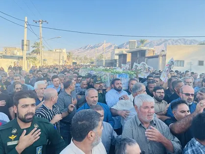 تشییع پیکر شهید &laquo;محمد صادق رنجبر&raquo; در جهرم