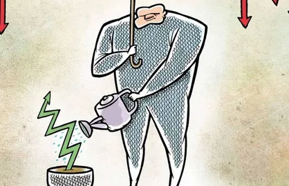 کاریکاتور ریزش بورس ادامه دارد