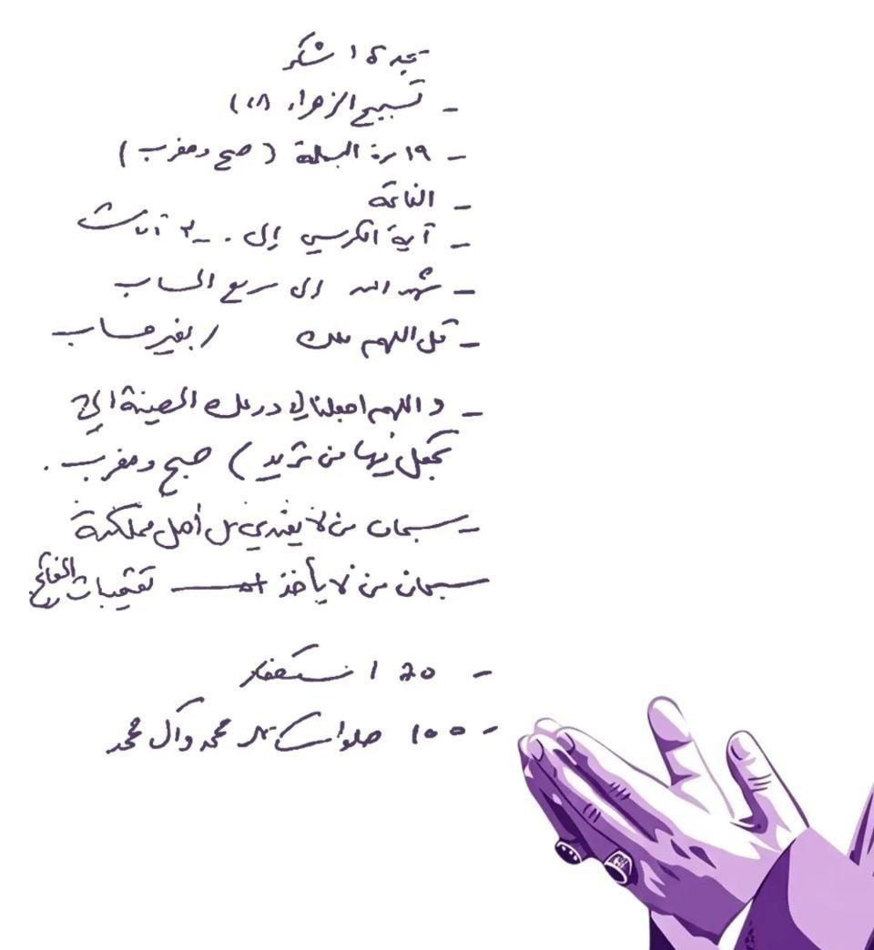 یازده ذکر و عمل روزانه در دستنوشته منسوب به شهید سیدحسن نصرالله + عکس یازده ذکر و عمل روزانه در دستنوشته منسوب به شهید سیدحسن نصرالله + عکس