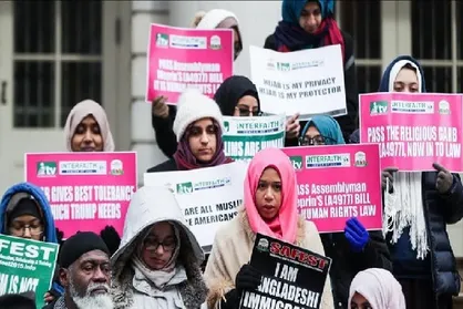 تجمع مسلمانان مقیم نیویورک در حمایت از مردم فلسطین