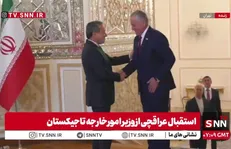 استقبال عراقچی از وزیر امور خارجه تاجیکستان + فیلم