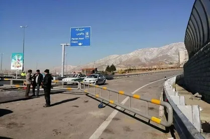 انسداد ۱۰ روزه جاده چالوس برای تکمیل گالری کمرزرد
