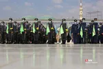 صبحگاه مشترک نیرو‌های مسلح در مسجد جمکران