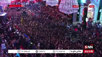 حضور خیل جمعیت عزاداران حسینی در حرم حضرت سیدالشهدا(ع)