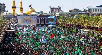 مراسم عزاداری سالار شهیدان در کربلای معلی +فیلم