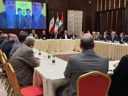 دیدار لاریجانی با گروه&zwnj;های سیاسی فلسطینی و لبنانی