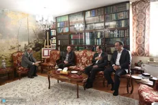 سرپرست دانشگاه تهران به دیدار دکتر نجفقلی حبیبی رفت
