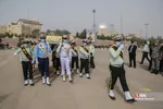 وداع با شهید مصطفی نامور در صبحگاه مشترک نیروهای مسلح قم
