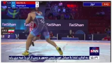 کشتی فرنگی قهرمانی جهان-صعود میلی متری پشتام به نیمه نهایی