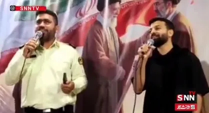 حماسه سرایی بختیاری نیروی حافظ امنیت در اجتماع مردم ایذه + فیلم
