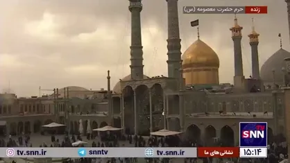 حرم کریمه اهل بیت (ع) ساعتی قبل از ورود پیکر شهدای خدمت