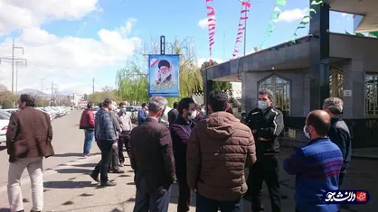 کارگران کنتورسازی ایران مقابل استانداری قزوین تجمع کردند + تصاویر