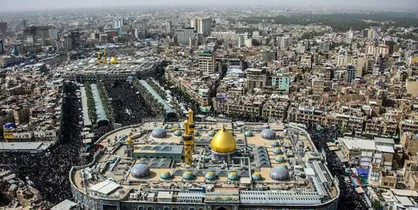 تصاویر زیبای هوایی از حضور میلیون&zwnj;ها زائران اربعین در کربلا