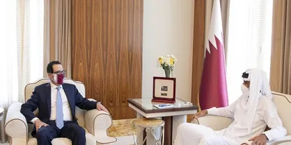 دیدار و گفت&zwnj;وگوی وزیر خرانه&zwnj;داری آمریکا با امیر قطر