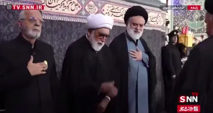 حضور فرزند ارشد رهبر شهید انقلاب در مراسم چهلم تدفین قائد شهید امت + فیلم