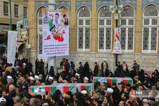 مراسم تشییع  پیکر 6 نفر از شهدای سانحه هوایی