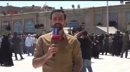 پیکر پاک شهید مدافع حرم سعید آبیار در حرم عبدالعظیم حسنی (ع) به خاک سپرده شد