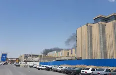 حریق در کارگاه ساختمانی در غرب دریاچه چیتگر