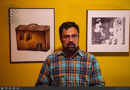 کارتونیست انقلابی در قاب شبکه افق