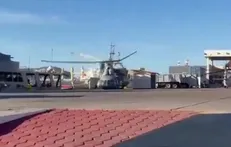 سقوط بالگرد نیروی دریایی مکزیک در لحظات اولیه پرواز