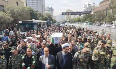 تشییع پیکر شهید ابوالفضل ربیع زاده در مشهد