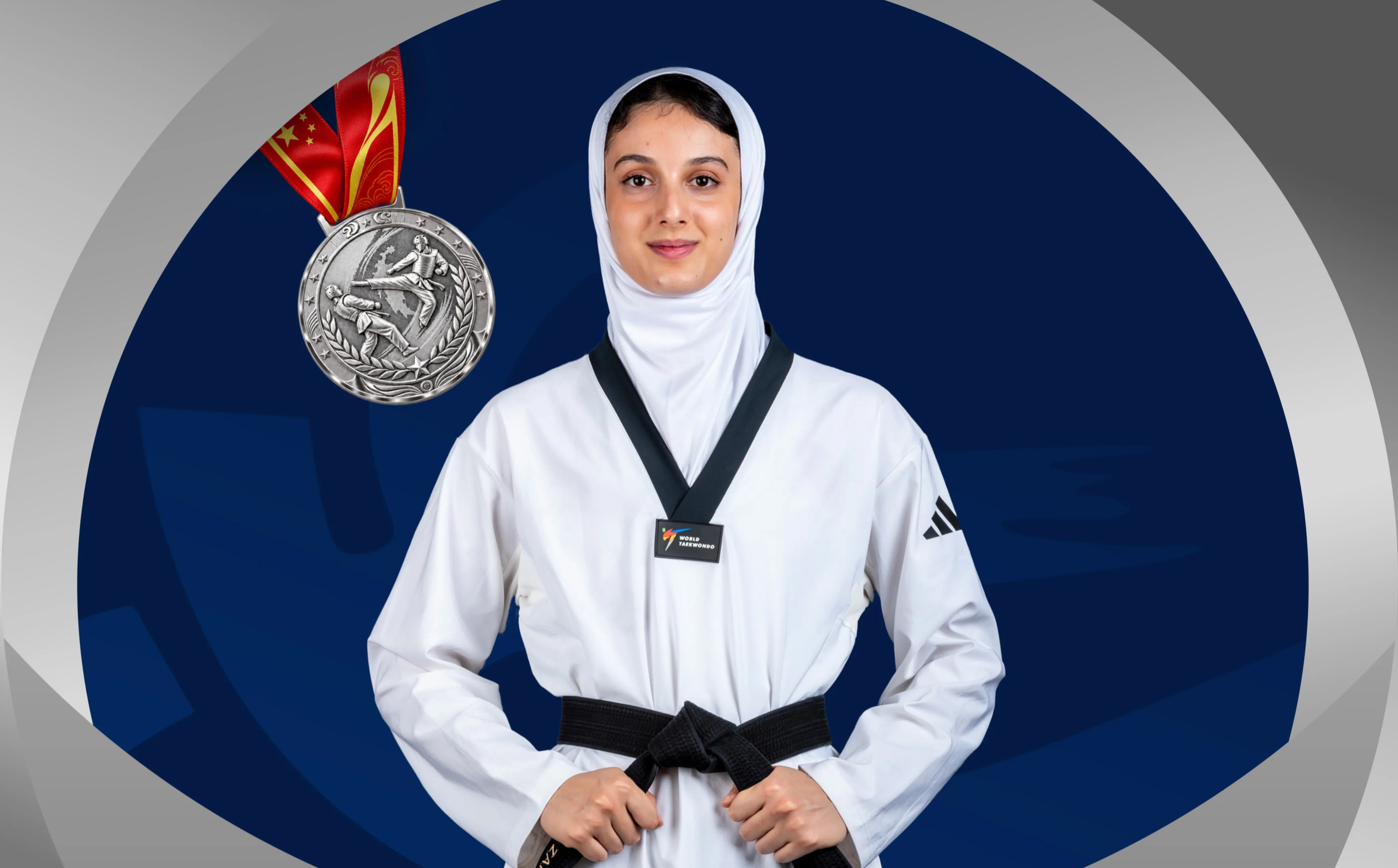 نقره زرین‌کمر در مسابقات تکواندو آزاد قهرمانی بانوان جهان؛ حذف ۴ نماینده ایران