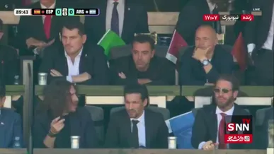 حضور اسطوره های فوتبال اسپانیا در ورزشگاه مت لایف / اسپانیا 0 - 0 آرژانتین