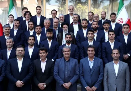 بدرقه تیم ملی فوتبال ایران با حضور رییس جمهور