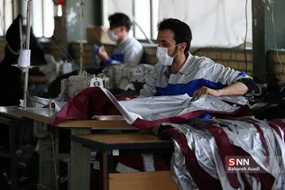 بازدید از خط تولید ماسک و لباس بیمارستانی