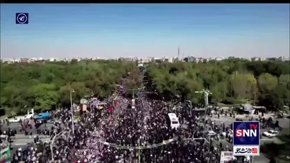 سنگ&zwnj;&lrm;تمام اصفهانی&zwnj;ها در تشییع شهید نیلفروشان، تصاویر هوایی از لشکر بی انتهای مردم اصفهان