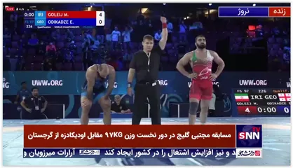 پیروزی 4 بر صفر مجتبی گلیج مقابل اودیکادزه از گرجستان