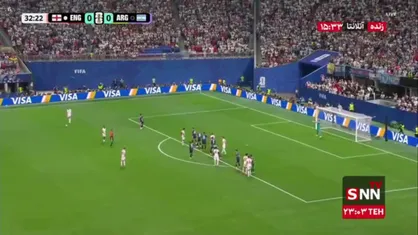 ارسال داکلان رایس و ضربه سر جان استونر به بیرون رفت / انگلیس 0 - 0 آرژانتین