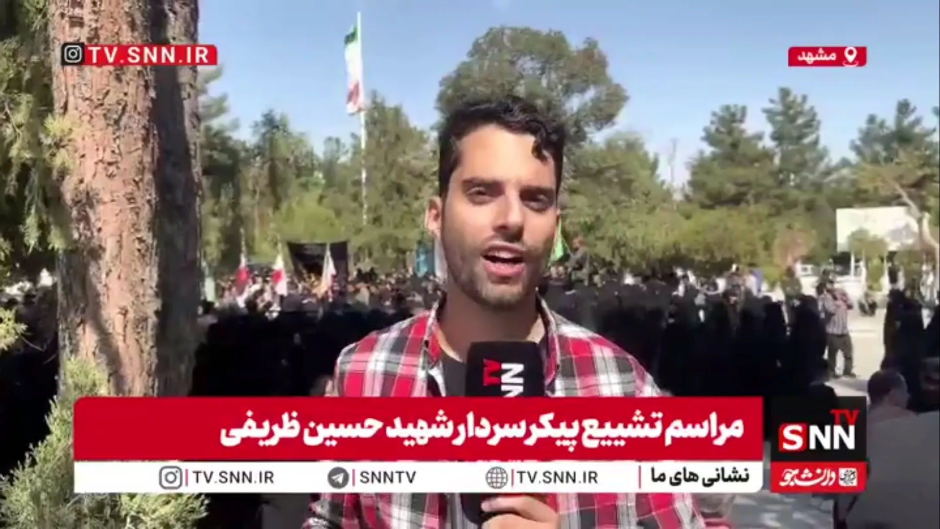 آخرین وداع مردم مشهد با سردار ظریفی؛ آرام گرفتن سردار خراسانی در کنار شهدای مقاومت