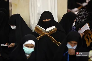 آیین ترتیل‌خوانی قرآن کریم در حرم حضرت معصومه(س)