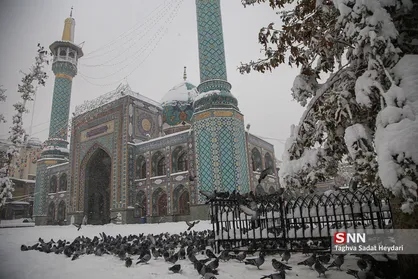 روز برفی پاییزی در امام زاده صالح (ع) تهران