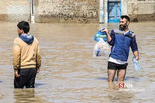 روستای آق قلا در چهارمین روز جاری شدن سیل