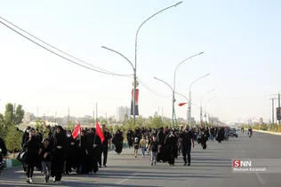 پیاده‌روی جاماندگان اربعین در استان قم