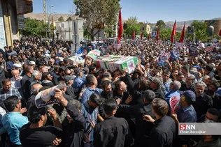 تشییع ۲ شهید حادثه تروریستی حرم شاهچراغ(ع)
پیکر مطهر شهدای حادثه تروریستی حرم شاهچراغ (ع) ساعت ۹ صبح چهارشنبه ۲۵ مرداد۱۴۰۲ از میدان شهدا تا حرم مطهر احمد بن موسی شاهچراغ (ع) شیراز تشییع شد.