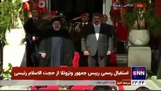 استقبال رسمی مادورو از رئیس‌جمهور