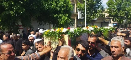 تشییع پیکر شهید علی اصغر مرشدلو در نیشابور