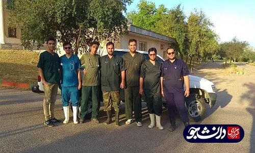فعالیت جهادگران بسیج دانشجویی دانشگاه آزاد شوشتر در مناطق سیل زده شعیبیه