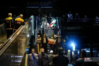 مراسم استقبال از  مهدیه اسفندیاری در راه آهن تهران
