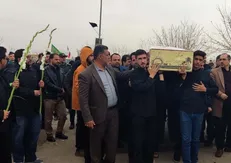 تشییع پیکر شهید گمنام در دانشگاه بوئین زهرا + عکس