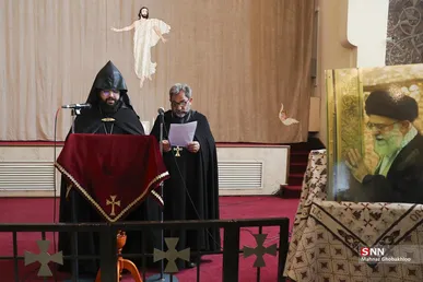 مراسم چهلم رهبر شهید آیت الله خامنه‌ای در کلیسای سرکیس مقدس