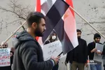 تجمع مردم و دانشجویان مقابل دفتر حافظ منافع مصر در ایران