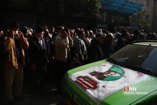 مراسم تشییع بسیجی شهید «محمد مهدی رضوان»