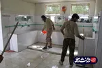 خدمت رسانی دانشجویان خوزستانی به سیل زدگان اسکان داده شده در یادمان شهدای هویزه