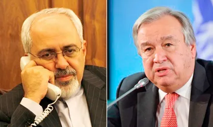 گفت&zwnj;و&zwnj;گوی تلفنی ظریف با دبیرکل سازمان ملل