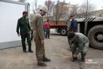 استقرار بیمارستان صحرایی ویژه بیماران کرونا در قم
